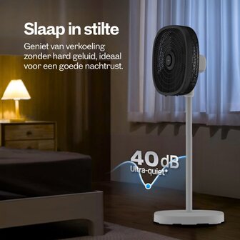 Dynter AirFlow AV25G opvouwbare statiefventilator wit 47 cm