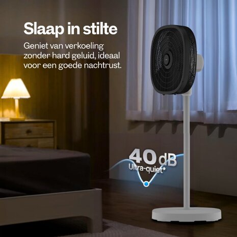 Dynter AirFlow AV25G opvouwbare statiefventilator wit 47 cm