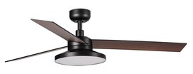 Faro Barcelona 342982N Rudder Tak 3 L plafondventilator met verlichting zwart/walnoot 132 cm