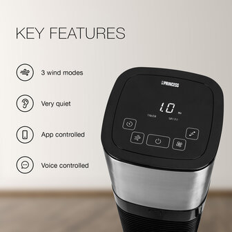 Princess 350000 Smart Torenventilator features