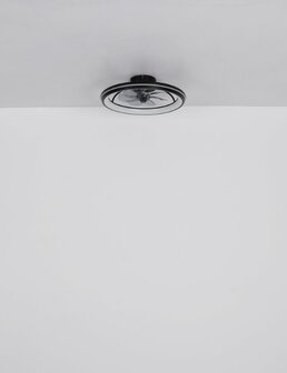 Globo Tatjana LED plafondventilator met verlichting zwart 30 cm licht