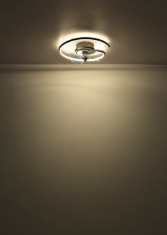 Globo Koren LED plafondventilator met verlichting zwart 45 cm licht