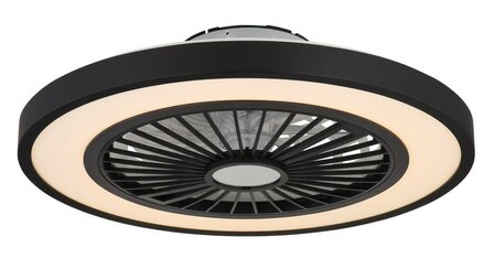 Globo Blizzak Led plafondventilator zwart 54 cm
