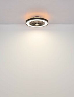 Globo Blizzak Led plafondventilator zwart 54 cm