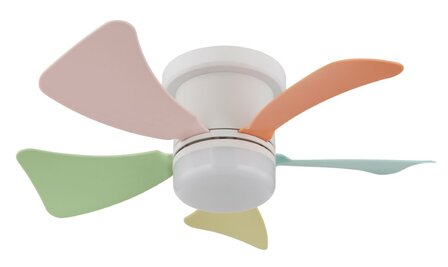 Globo Hines Led plafondventilator multicolor 40,6 cm