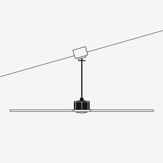Faro Barcelona 342982N Rudder Tak 3 L plafondventilator met verlichting zwart/walnoot 132 cm schuin plafond