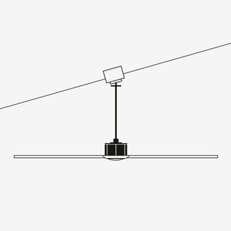 Faro Barcelona 34361-11L Outwood L plafondventilator wit/eikenhout 150 cm schuin plafond