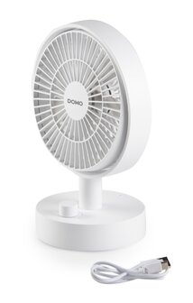 Domo DO8151 oplaadbare tafelventilator wit 15 cm usb-c