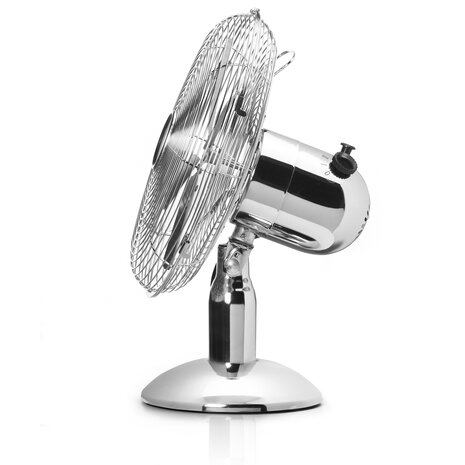 Tristar VE-5953 Metalen Tafelventilator metalic silver zijkant