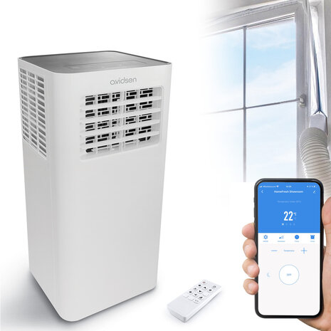 Avidsen 127040 Mobiele airconditioner met Wi-FI 9000 BTU - wit via app bedienbaar