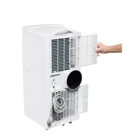 Bestron AAC9000 mobiele airco 9000 BTU energieklasse A achterzijde