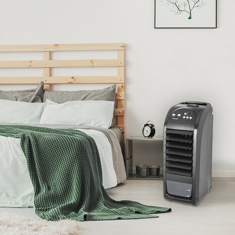 Bestron AC5000 mobiele aircooler in slaapkamer