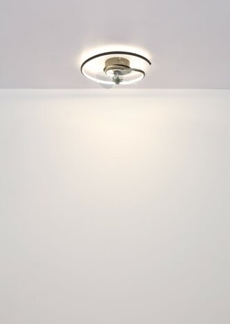 Globo Koren LED plafondventilator met verlichting zwart 45 cm licht