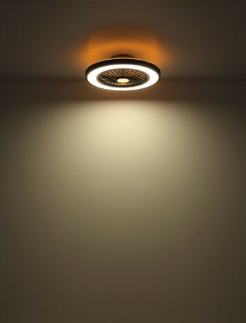 Globo Blizzak Led plafondventilator zwart 54 cm