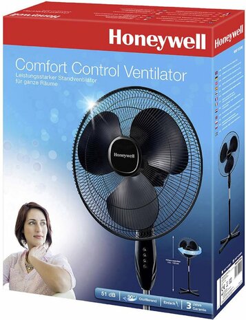 Honeywell HSF1630E4 staande ventilator zwart verpakking