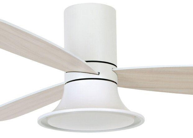 Beacon Airfusion Flusso plafondventilator met verlichting wit 132 centimeter