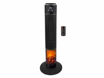 Beper P203TER001 keramische torenkachel zwart met vlameffect 2000 Watt Beper P203TER001 keramische torenkachel zwart met vlameffect 2000 Watt